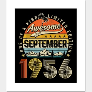 Awesome Since September 1956 Vintage 67th Birthday Posters and Art